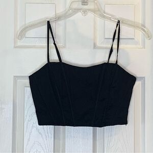 Jason Wu Crop Corset top black size Medium